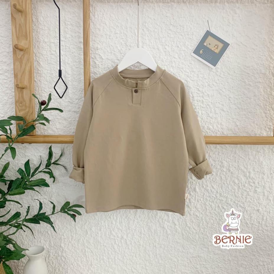 Xả Áo thun dài tay cổ trụ một khuy size đại / áo phông sz đại cho bé trai New