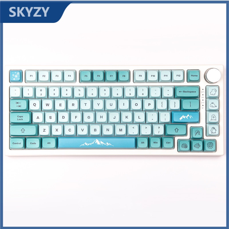 GMK Iceberg keycap XDA Profile 123 key PBT Dye bàn phím cơ thăng hoa keycap