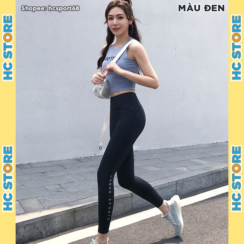 Quần Tập Gym Yoga Nữ Urban Sports QD15 Chất Thun Lạnh Mát Co Giãn 4 Chiều Lưng Cao - HcSport68