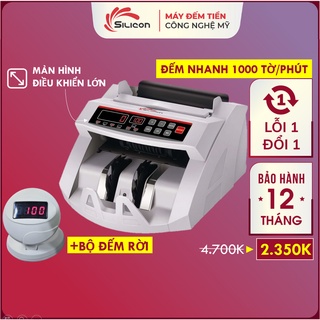  Máy đếm tiền mini cầm tay Hoa Kỳ Nhập Khẩu Silicon MC-2200 Tốc độ 1000 tờ phút đếm cộng dồn đếm mẻ nhanh 