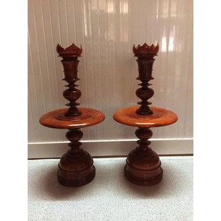 Cặp chân đèn cao 40cm gỗ hương Nội Thất