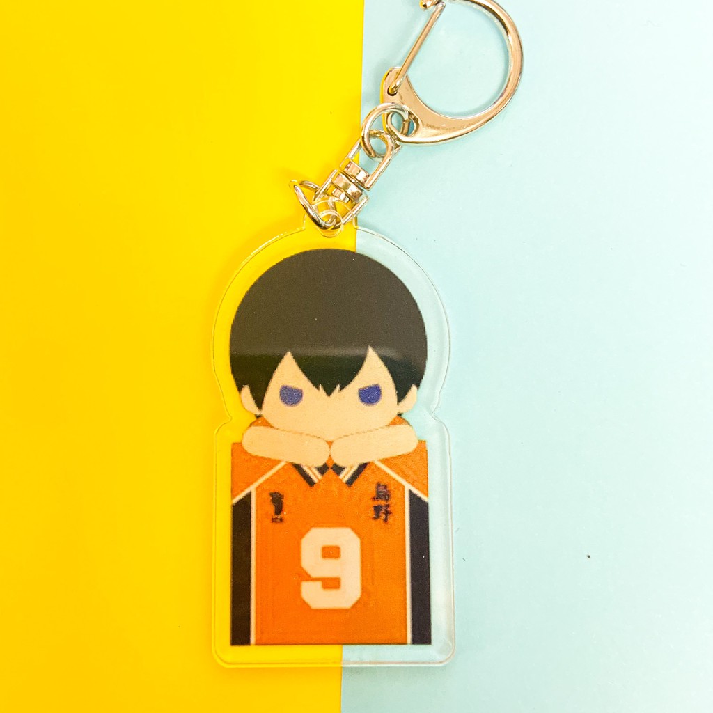 ( Mica trong acrylic ) Móc khóa HAIKYUU VUA BÓNG CHUYỀN VER ÁO ĐỒNG PHỤC quà tặng xinh xắn dễ thương in hình anime chibi