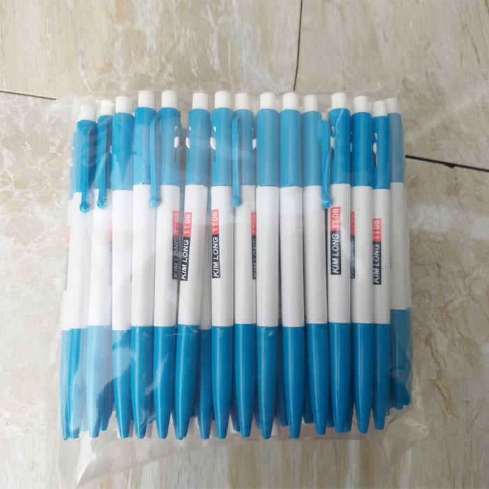 Combo 50 bút bi xanh Kim Long 0.8mm
