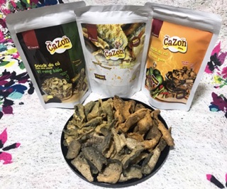 Combo cazon - snack da cá 3 vị 1 thùng 20 gói