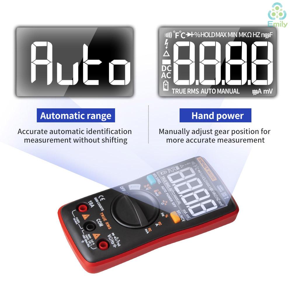 Đồng hồ vạn năng Aneng An113D màn hình lcd đếm đến số 6000 Dc/Ac
