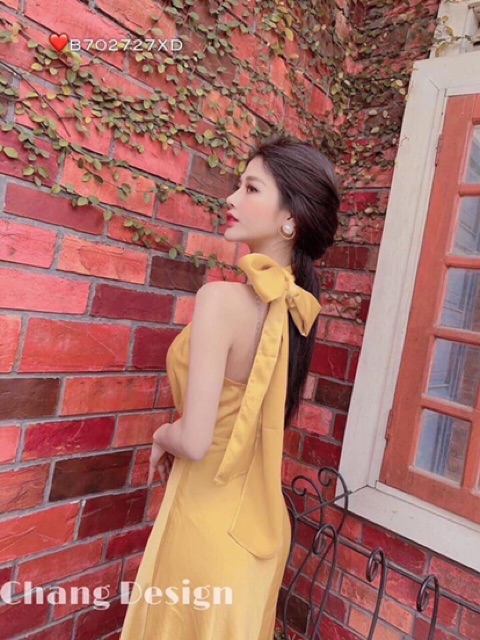 Đầm maxi phi vàng | BigBuy360 - bigbuy360.vn