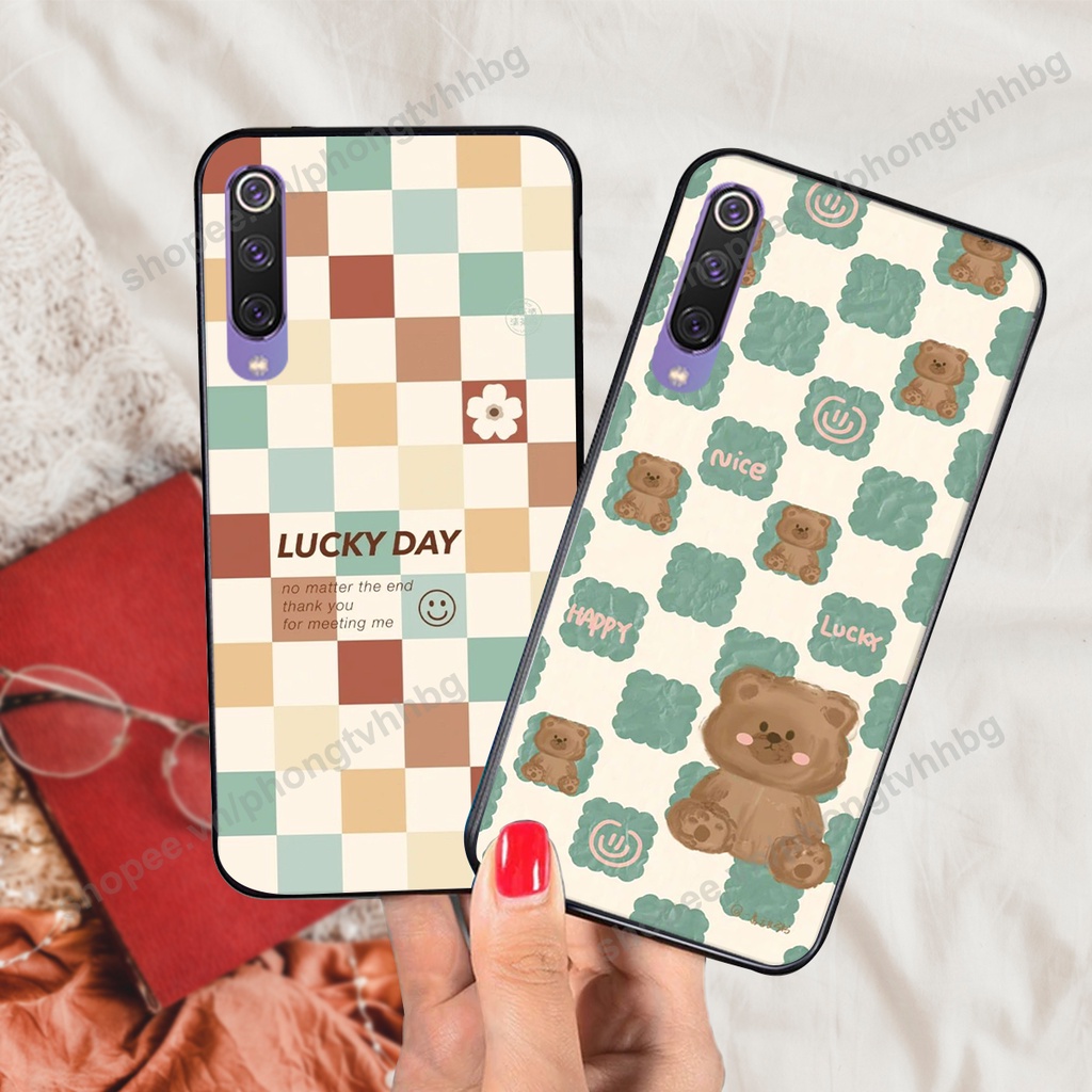 Ốp lưng Xiaomi Mi 9 / MI 9 SE in mẫu gấu bo viền , smile mặt cười cực cute đẹp