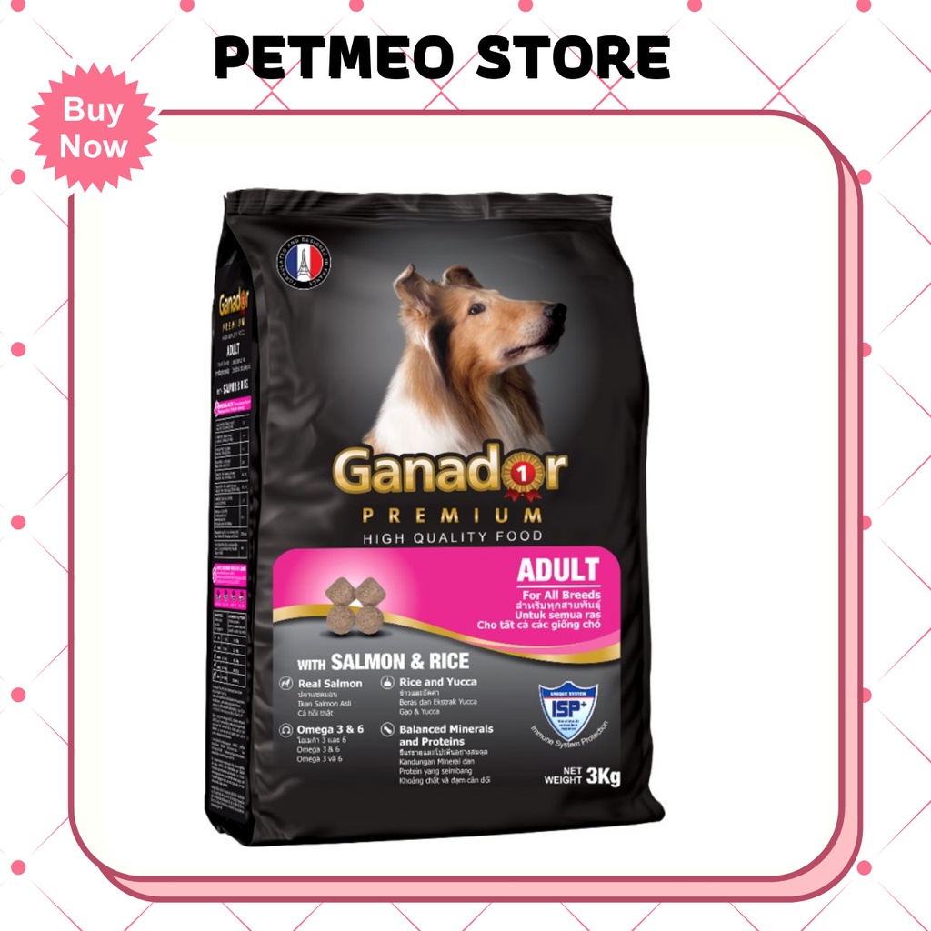 Thức ăn khô dạng hạt cho chó GANADOR đủ vị - PETMEO