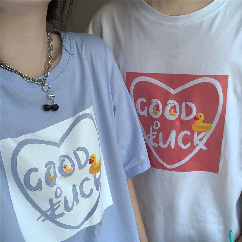 Áo Phông Nữ Summer New Cute Print Short Sleeve T-shirt Female Students