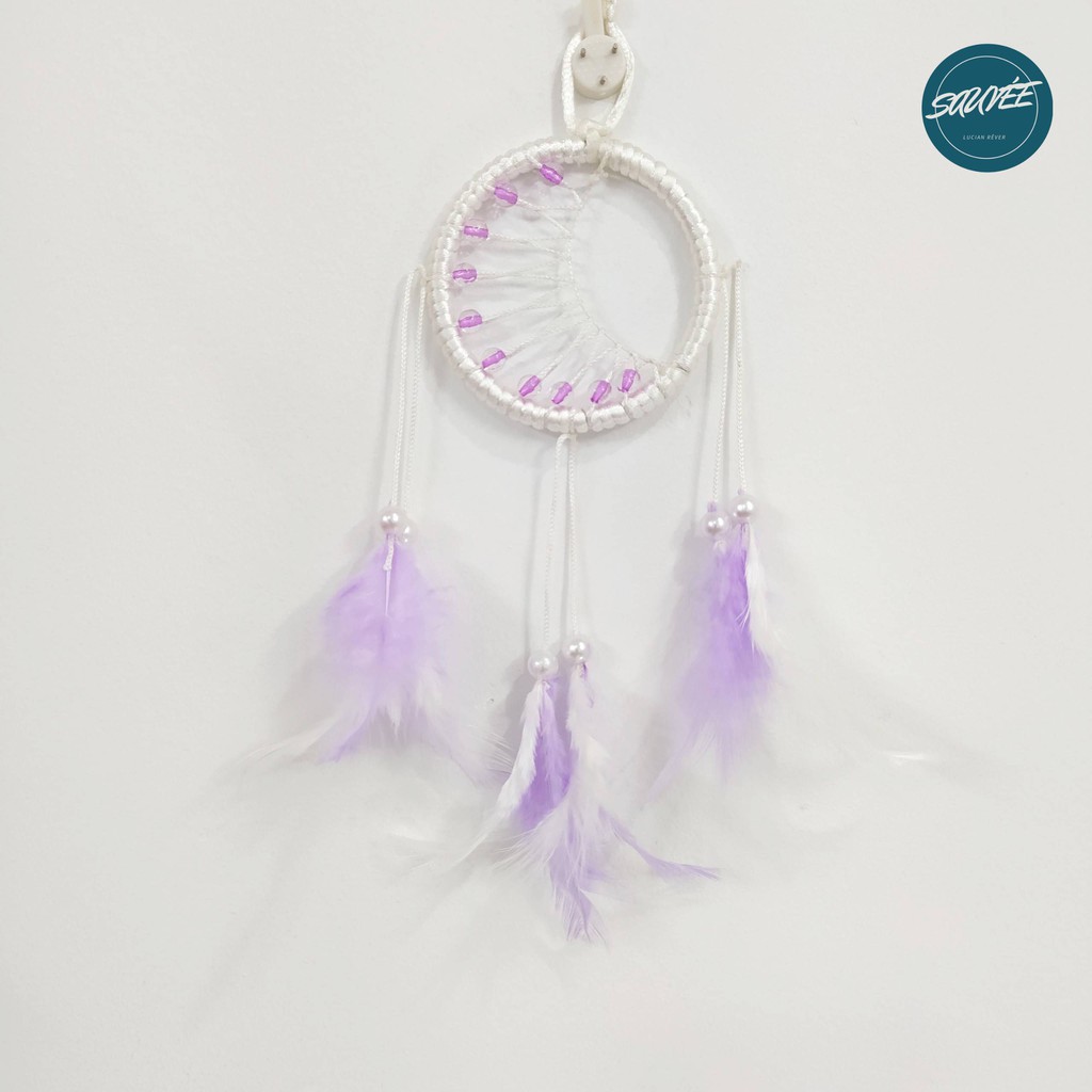 [Hàng Sẵn] Dreamcatcher Handmade mini treo balo, túi xách - The Moon