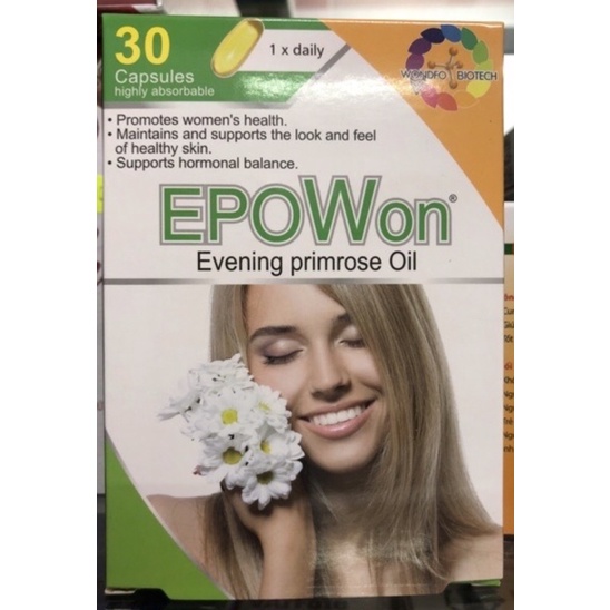 Tinh dầu hoa anh thảo Epowon Everning primrose Oil+vitamin E-hỗ trợ nội tiết tố,giảm lão hoá,đẹp da