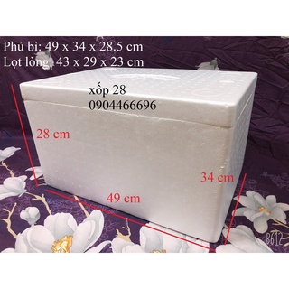 Thùng xốp 40 29 lít [ khoảng 8 kg ] đựng đá hải sản hoa quả đựng đồ trồng cây nuôi cá [hộp xốp đa năng]