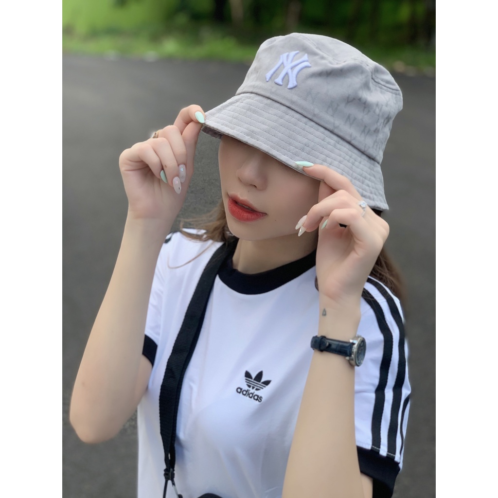 NÓN BUCKET MLB COTTON CAO CẤP, NÓN THỜI TRANG NA20 MÀU XÁM