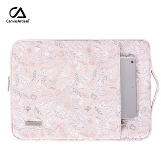 CanvasArtisan Túi da đựng laptop có ngăn trước chống thấm nước in họa tiết hoa cho Matebook Air Pro 11/12/13/14/15 Inch