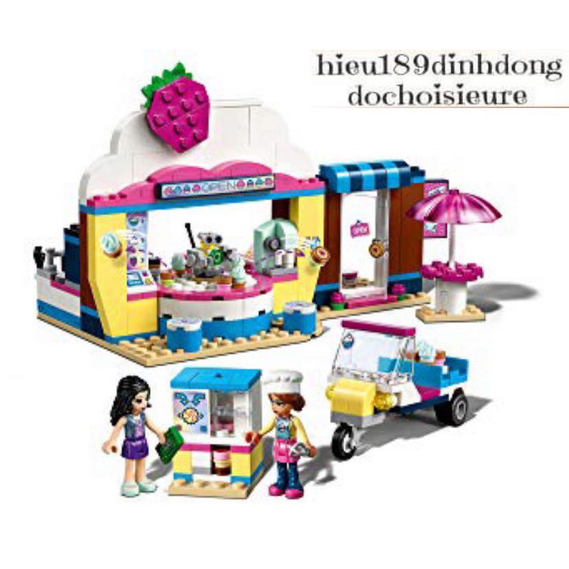 Lắp ráp xếp hình Lego Friends 41366 Lepin 01080 : Cửa Hàng bánh Cupcake Cafe Của Olivia 335 mảnh (ảnh thật)