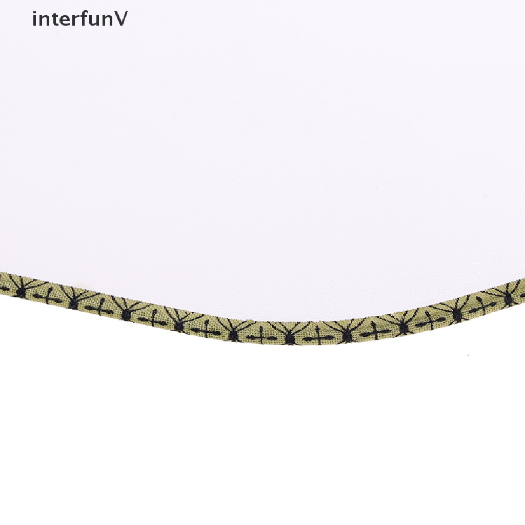 [InterfunV] Quạt Gong Cầm Tay Màu Trắng Vẽ Nghệ Thuật DIY Thanh Lịch Cho Trẻ Em