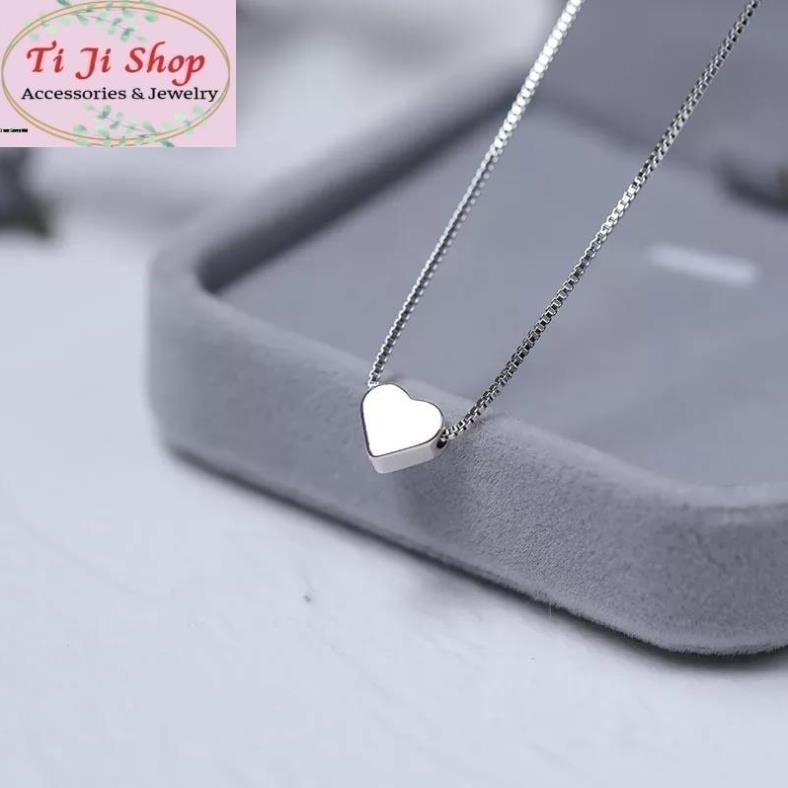 DÂY CHUYỀN NỮ TRÁI TIM INOX  - trắng, đẹp, không đen,