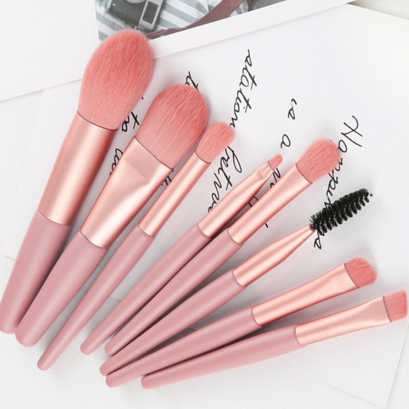 Set 8 Cọ Trang Điểm mini Lông Mềm mini Tiện Lợi Du Lịch