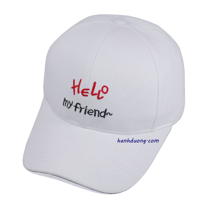[ Nhiều màu ] Nón kết Hello my friend  mũ lưỡi trai nữ đẹp thời trang, chất liệu vải cotton thoáng mát, khóa xịn cao cấp