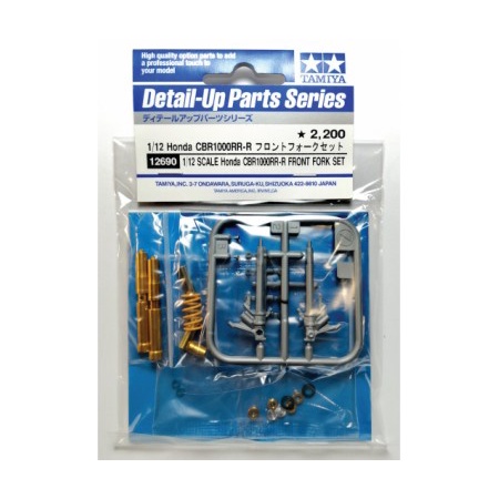 Tamiya 12690: Bộ phuột trước kim loại dành cho Xe Moto 1/12 Honda CBR1000RR-R Front Fork Set
