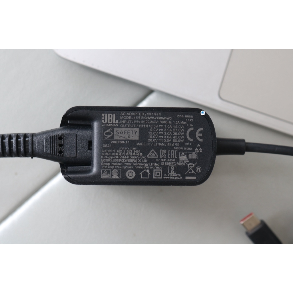 Adapter Type-C JBL  60W dùng cho MacBook Pro 13" A1706 A1708 A1718 A1989 A2159 2016 2017 2018 2019 2020.
