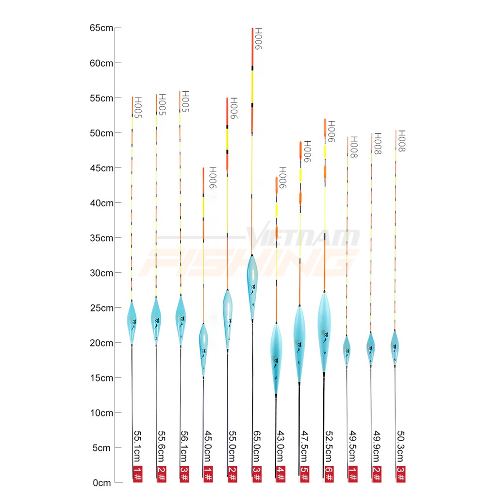 Phao Nano câu Đài HUA H-006, H-014, H-009 – Chính Hãng – Han Fishing