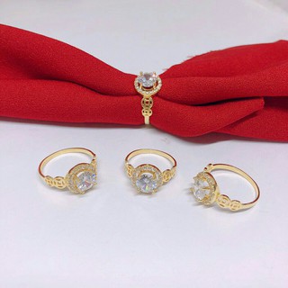 Nhẫn kim tiền mạ vàng