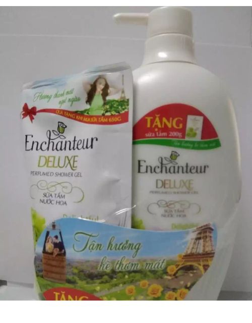 Sữa tắm Enchanteur Delightful 650g tặng túi sữa tắm 200g