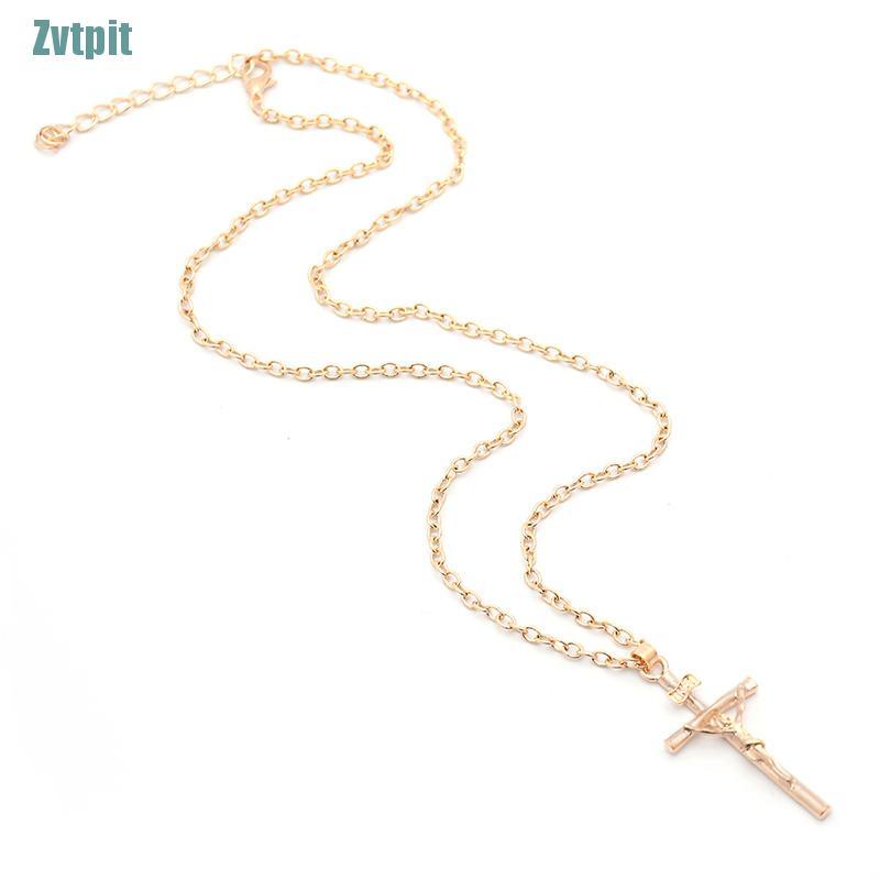 Vòng cổ mạ vàng/ bạc mặt thánh giá thời trang nam nữ