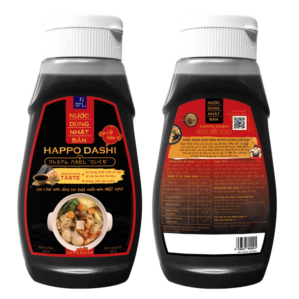 Combo Đậm đà chuẩn Nhật (1 chai Happo Dashi 340g, 1 chai Kabayaki 340g)