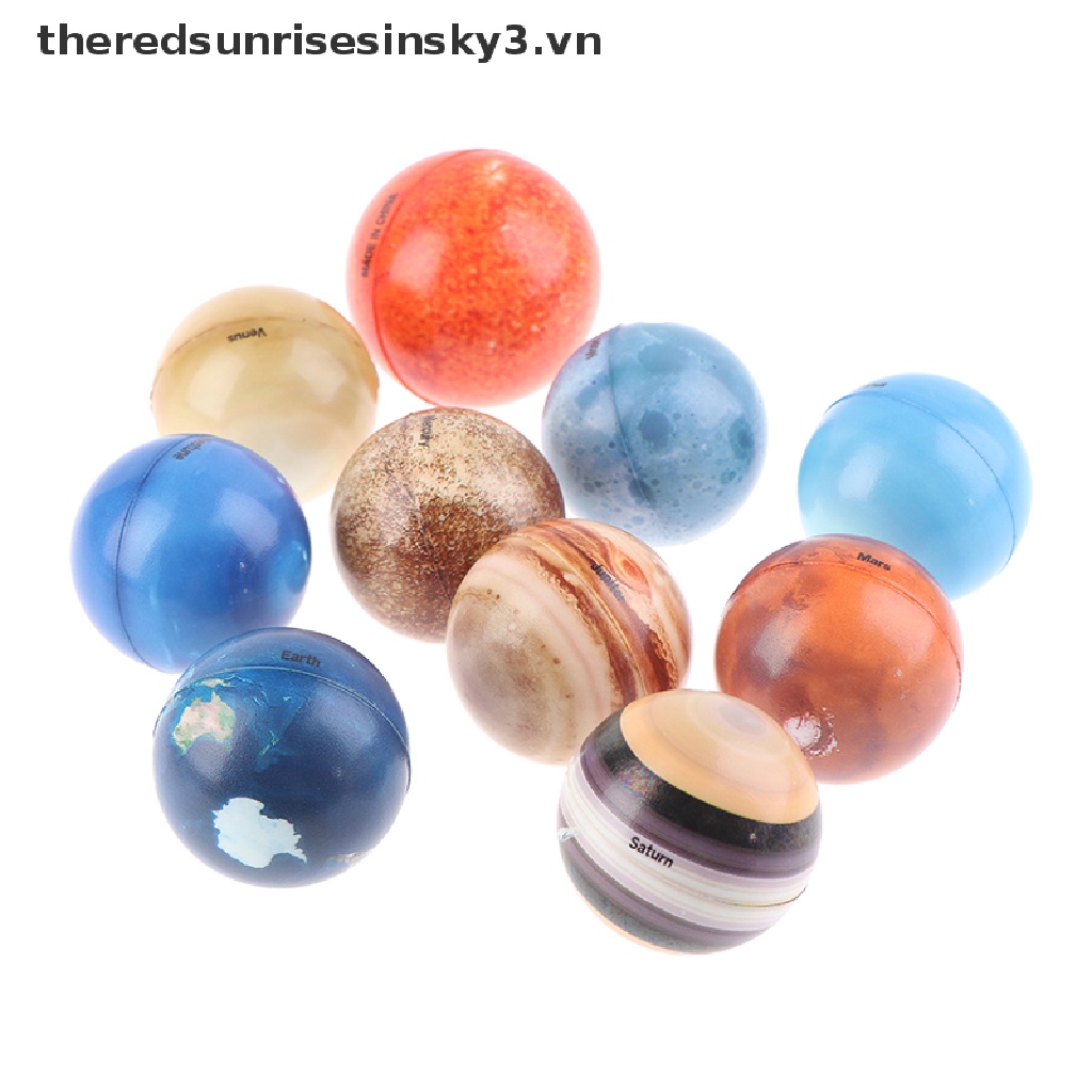 Bộ 9 quả bóng cao su hành tinh hệ thái dương 6.3cm