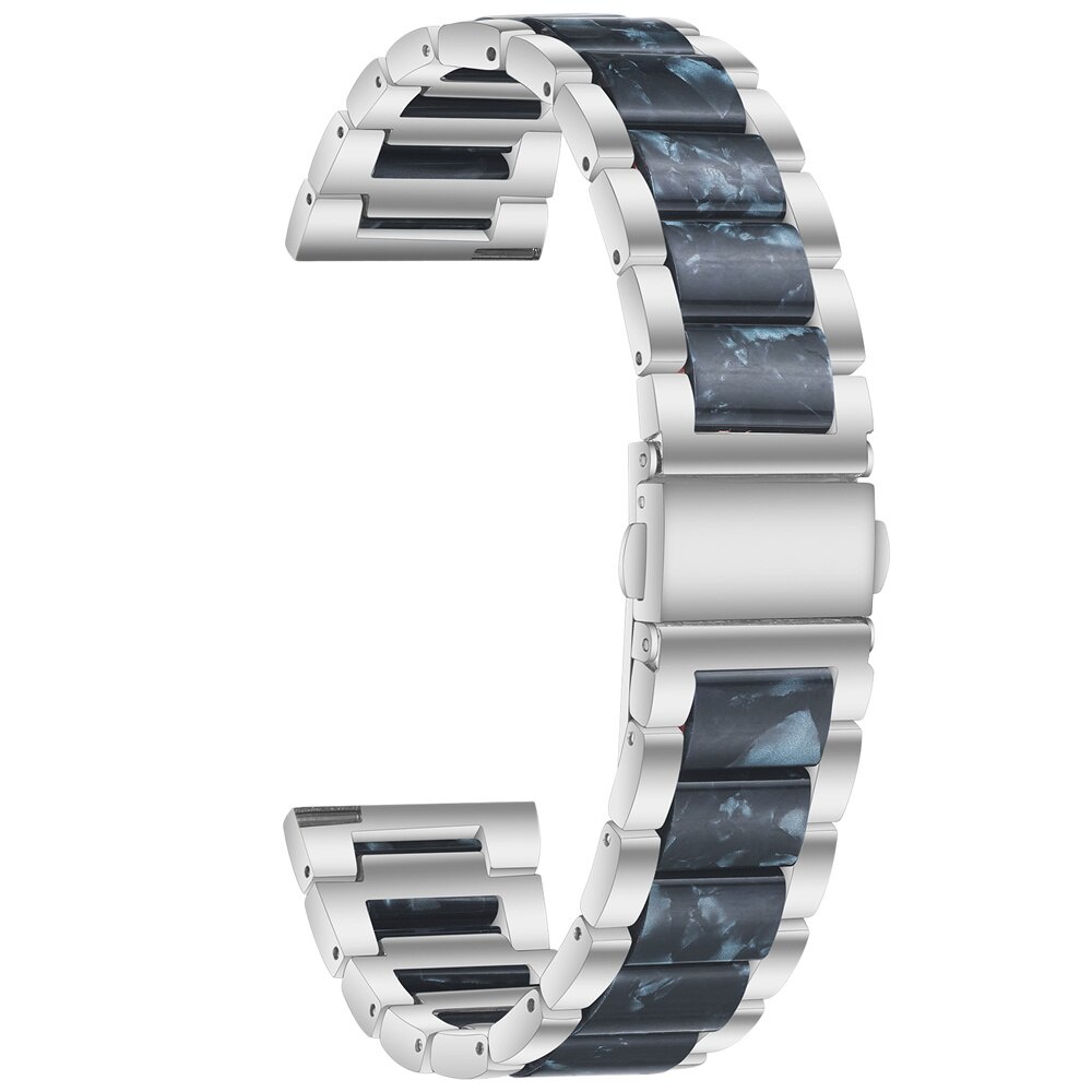 Dây Đeo Tay Bằng Hợp Kim + Nhựa Resin 20mm 20mm Cho Đồng Hồ Samsung Galaxy Watch4 3 Active 2 S3 Garmin Venu 2 Plus Vivoactive 3