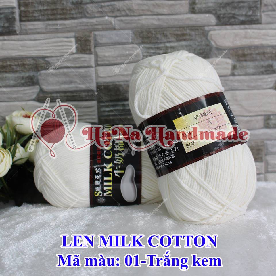 combo len milk cotton và len cansi, cotton bóng