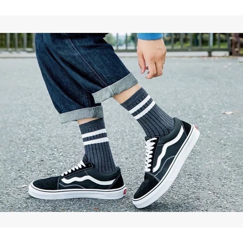 Tất Nữ - Tất Nam cotton cổ sọc phong cách hàn quốc- được chọn màu MÃ T23