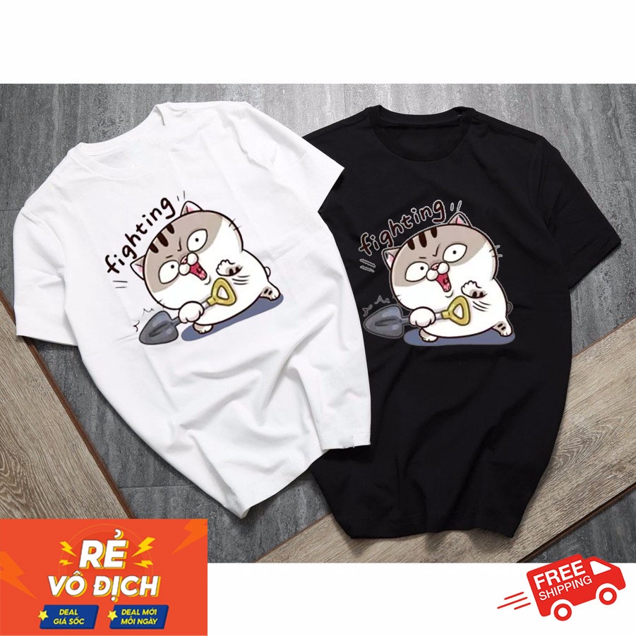 Áo thun nam nữ🚚 FREESHIP 🚚, Áo phông nam nữ Unisex, in hình con mèo