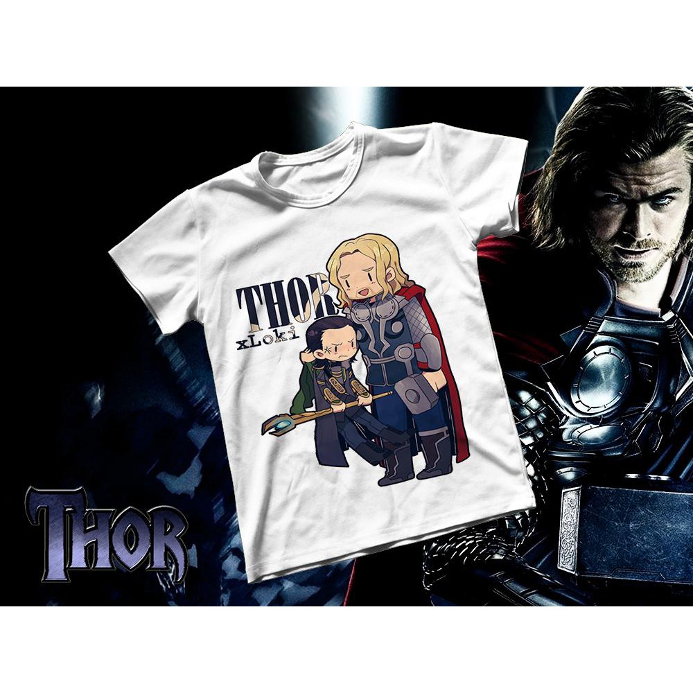 Áo thun Cotton Unisex - Movie - Thor - thor và loki