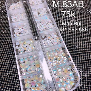Đá giả úc -M83 đá chân keo mix size khay 1440 viên
