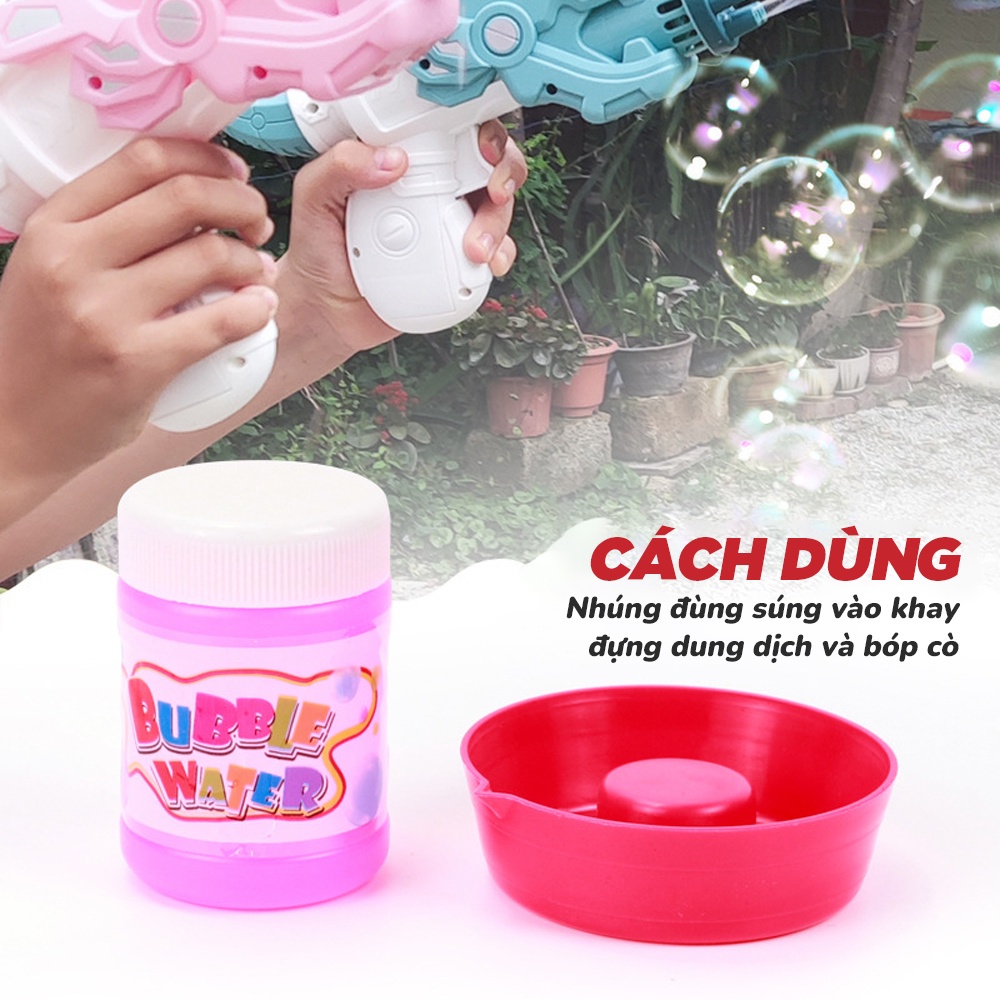 Đồ Chơi Súng Bắn Bong Bóng 7 Nòng Siêu Đẹp + Tặng Chai Dung Dịch Cho Bé