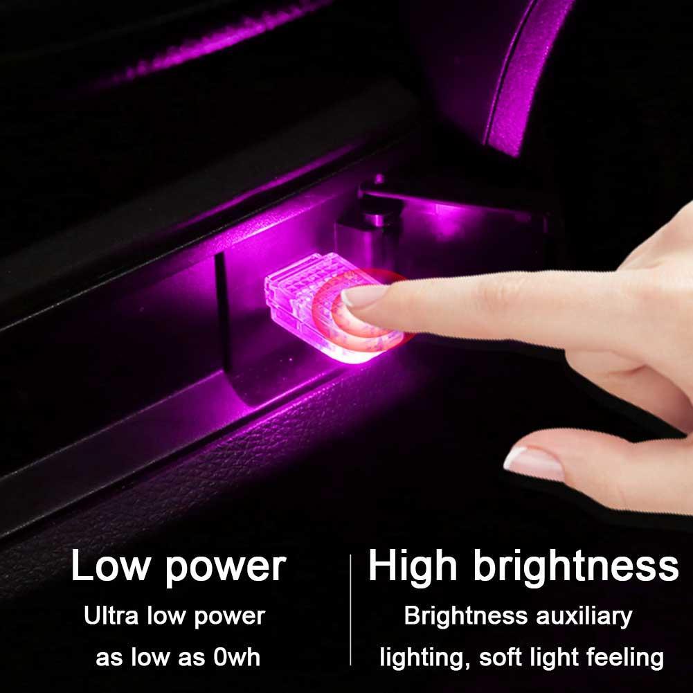 Đèn LED USB Mini Nhiều Màu Sắc Điều Khiển Bằng Giọng Nói Trang Trí Xe Hơi