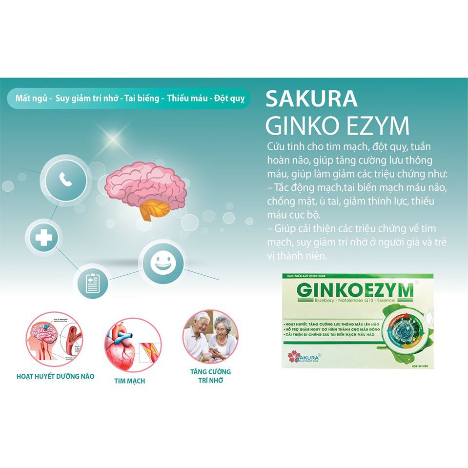 ✅  Hoạt Huyết Dưỡng Não Sakura GinkoEzym