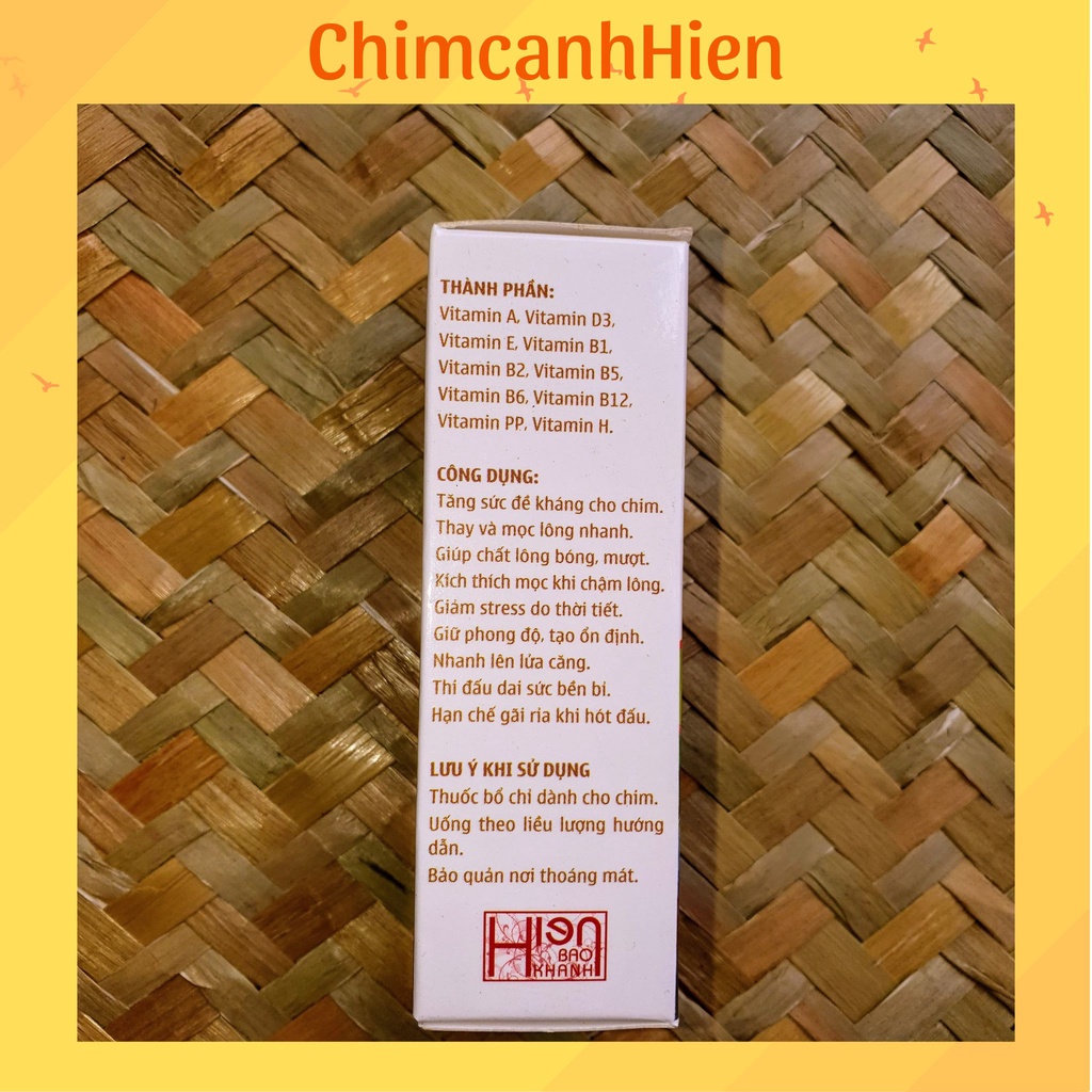 Nước bổ chim cảnh HIỂN BẢO KHÁNH VITAHBK - 10ml