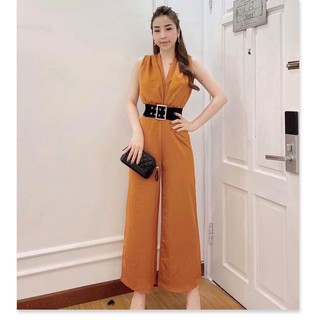 (New)  JUM DÀI ỐNG RỘNG HỞ LƯNG CÀI NÚT SAU SANG CHẢNH