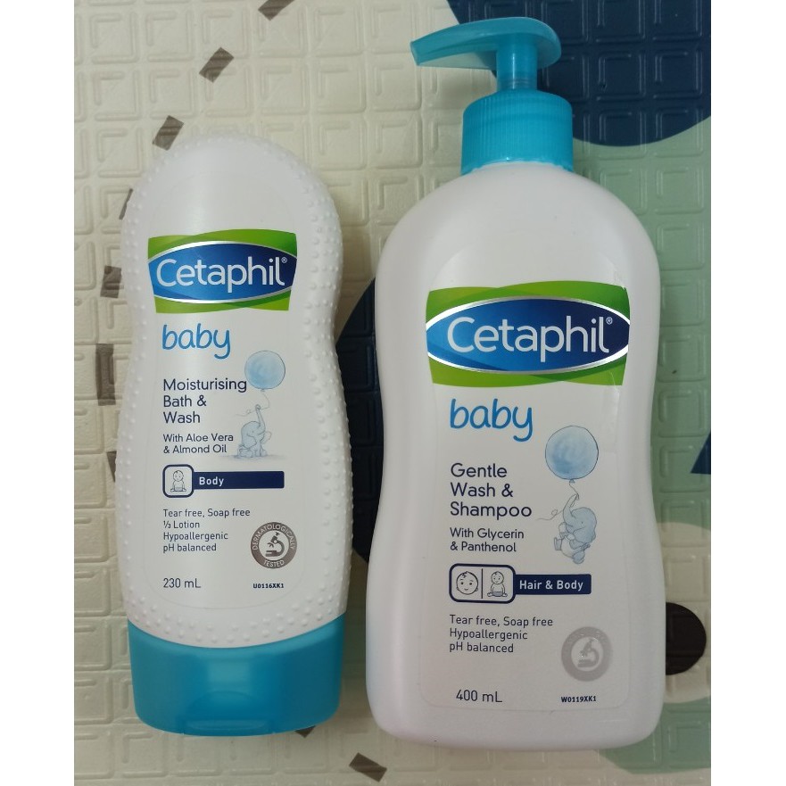 Sữa tắm gội toàn thân cho bé CETAPHIL GENTLE BABY WASH AND SHAMPOO 230ml, 400ml - Úc