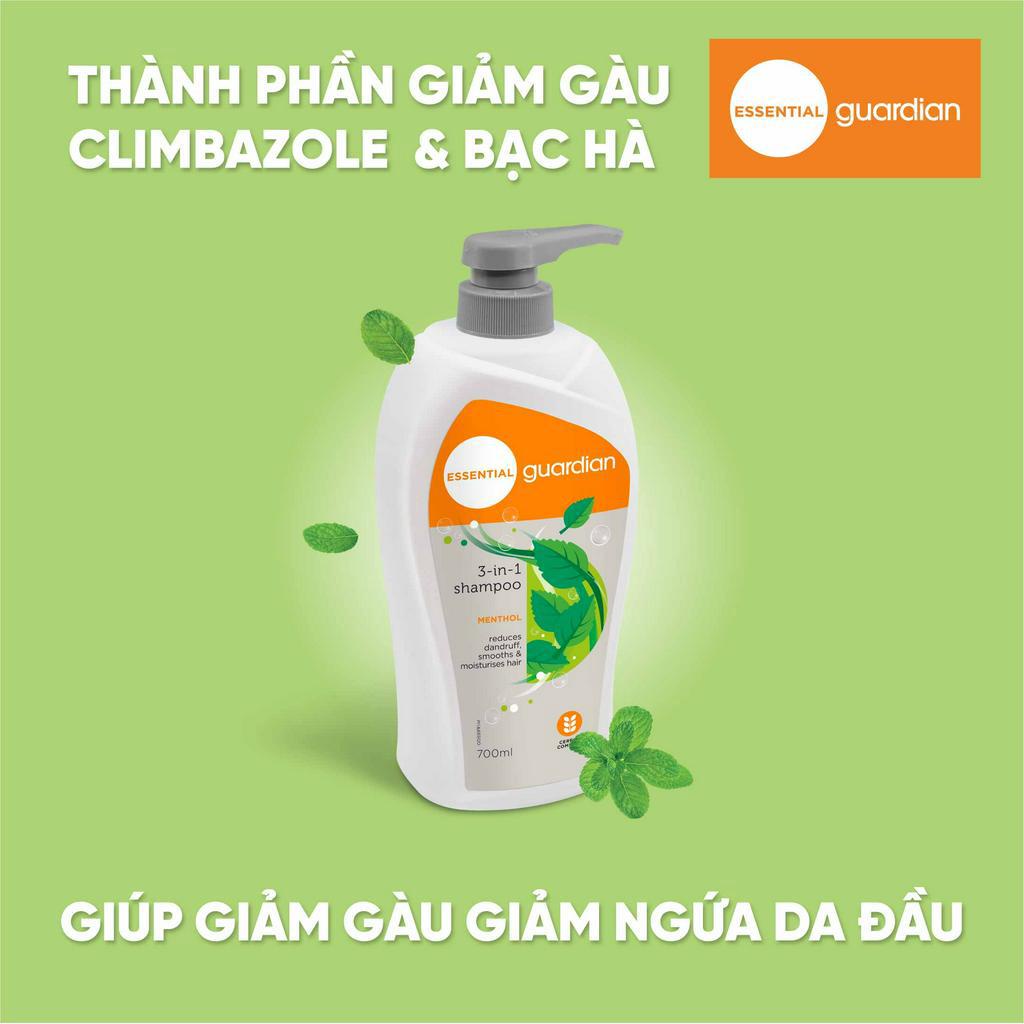 Dầu Gội 3 Trong 1 Hương Bạc Hà Guardian 700ml