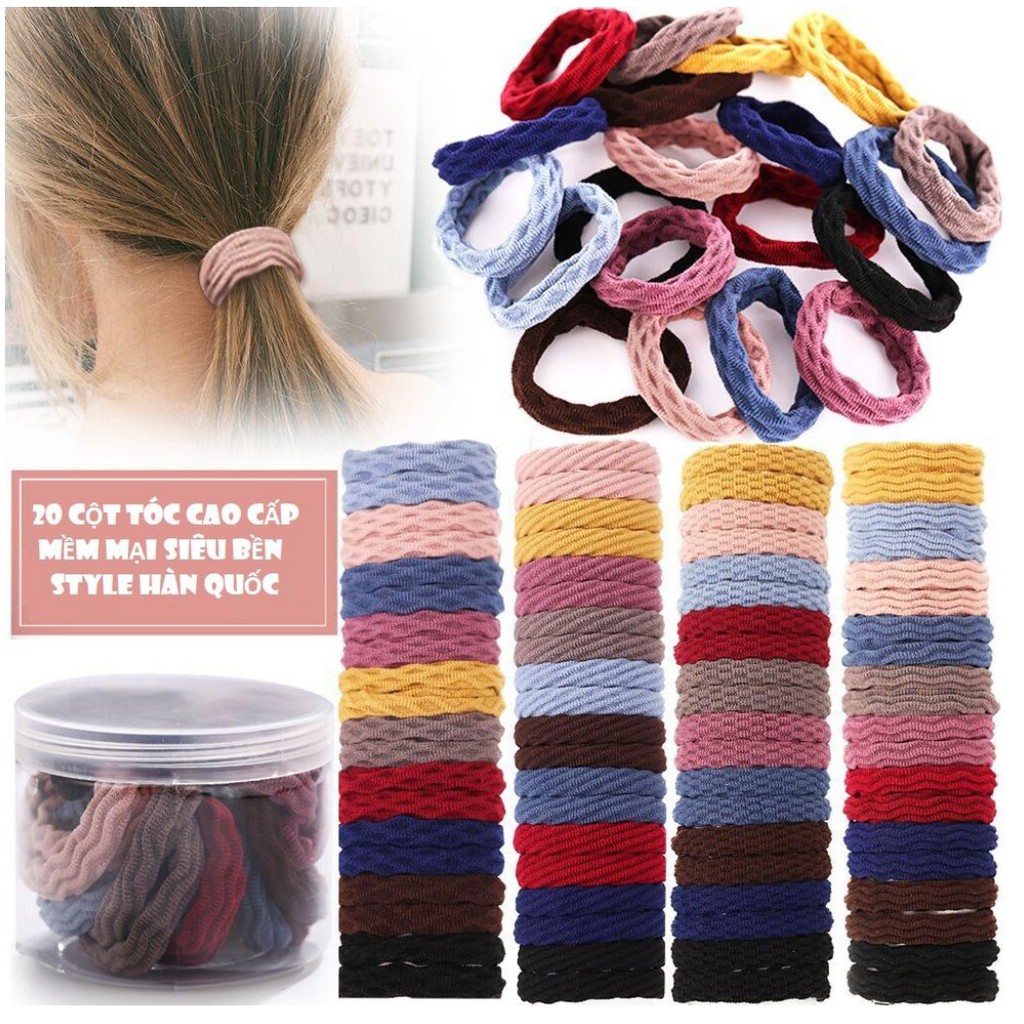 Combo 20  Dây Cột Tóc Thời Trang Hàn Quốc Cao Cấp
