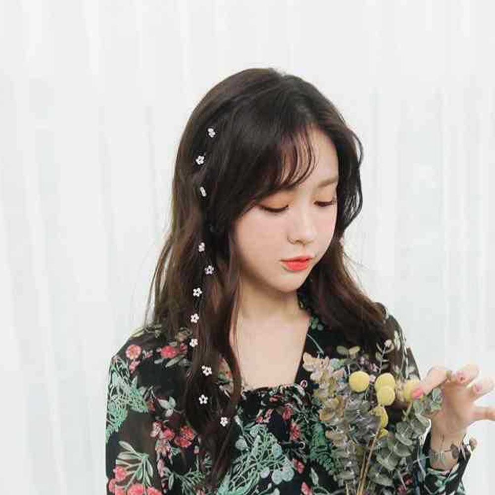 Kẹp tóc dáng dài đính họa tiết hình hoa giản dị cho nữ YOML