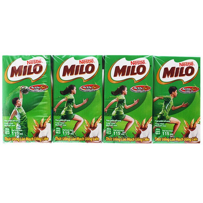 Thức uống lúa mạch Milo Nestle hộp 115ml- 180ml (thùng 48 hộp).date mới