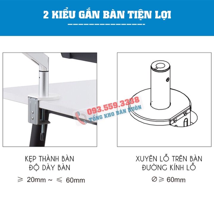 Giá Treo Màn Hình Máy Tính i-Bracket Z1 17 - 32 inch / Hợp Kim Nhôm [Cao Cấp Hơn NB F100A  - Human Motion T7 ]