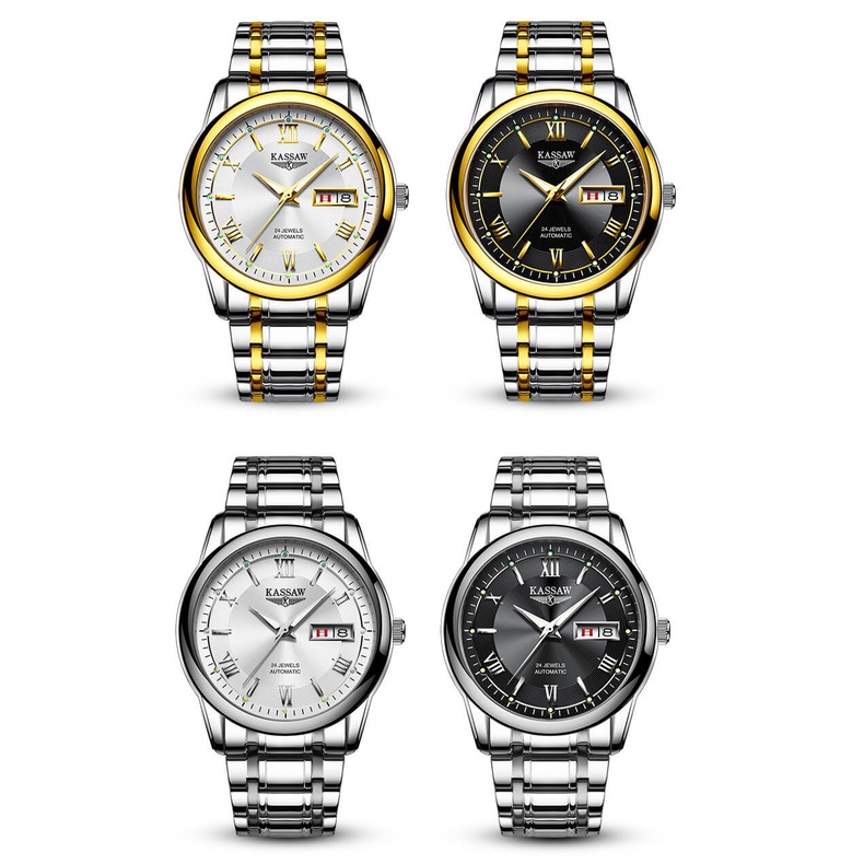 Đồng hồ nam chính hãng KASSAW K812-1  Kính sapphire ,chống xước,Chống nước ,BH 24 tháng,Máy cơ (Automatic) ,dây da xịn