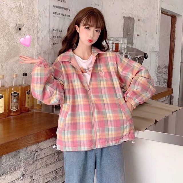 Áo khoác ulzzang 2 mặt (ảnh thật ở cuối)